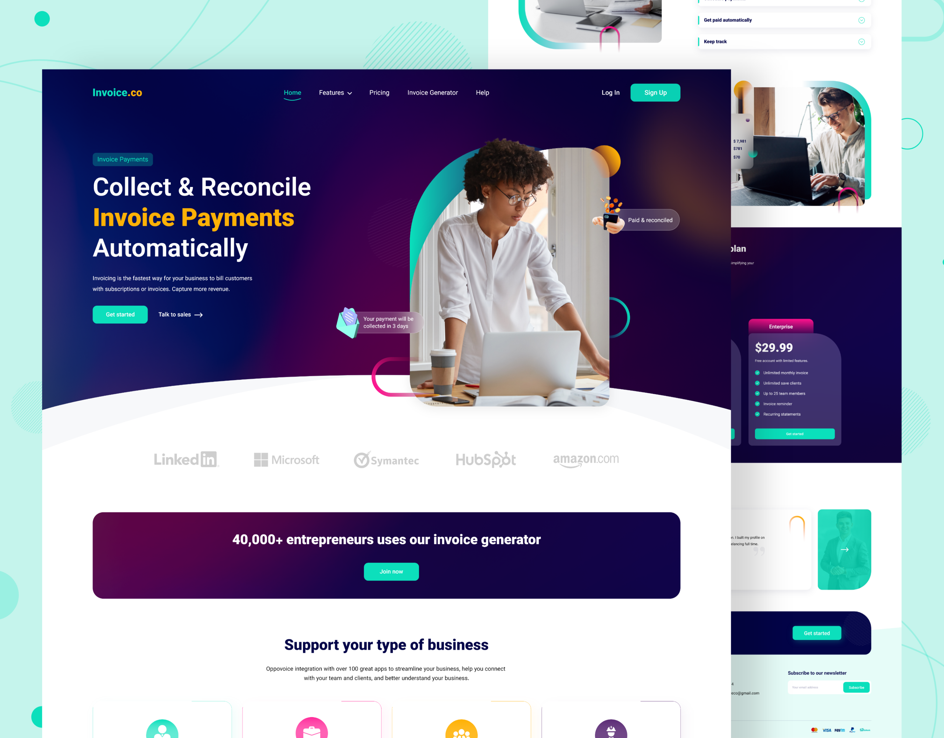 Invoice Payment Landing Page