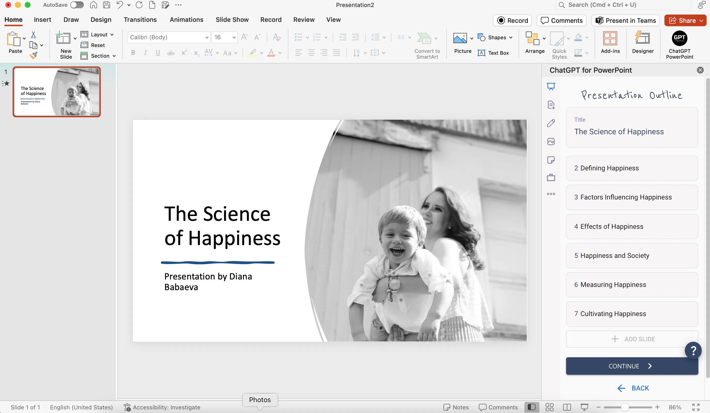ChatGPT for PowerPoint gallery image