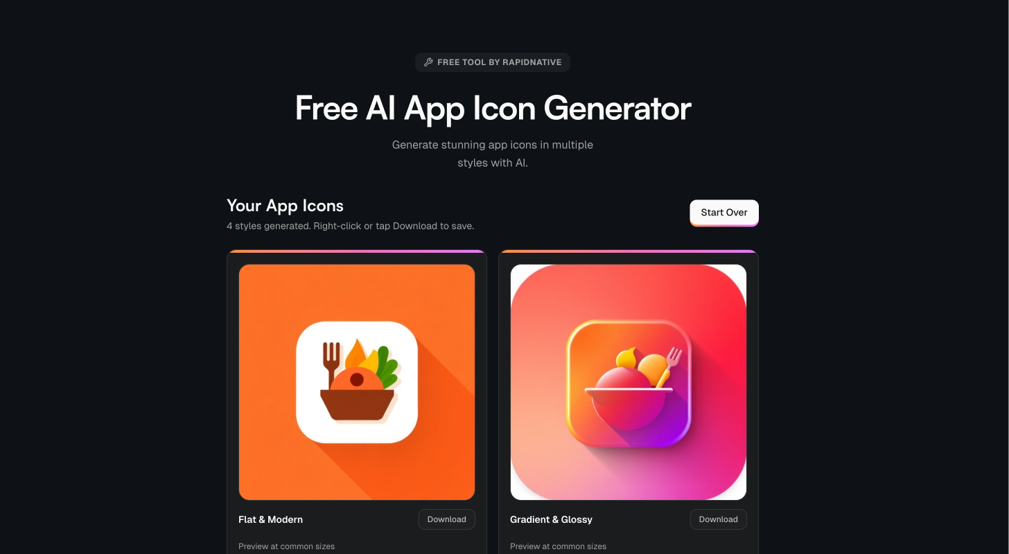 RapidNative free tools gallery image