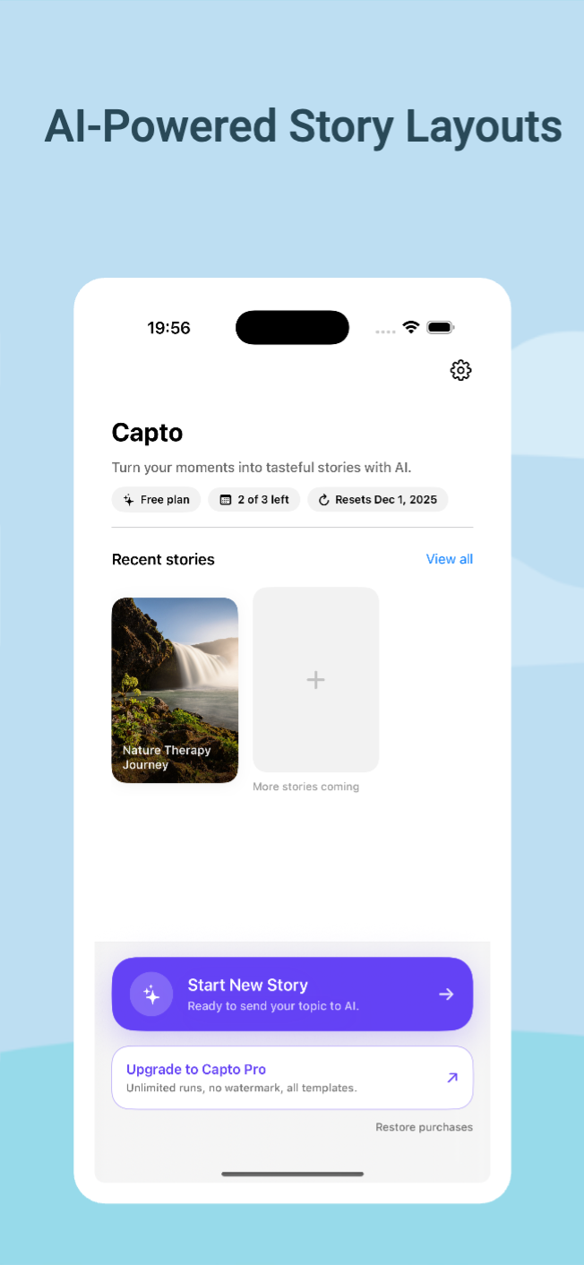 Capto: AI photo stories for IG gallery image