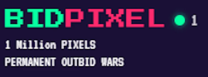 BidPixel — Pixel Wars bidding website screenshot 2