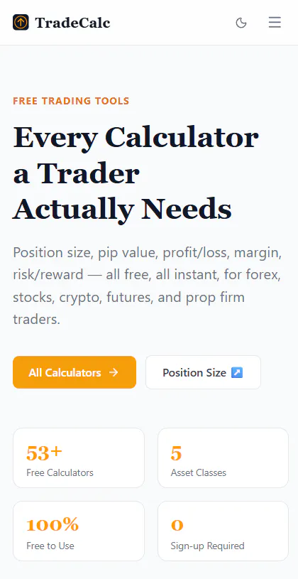TradeCalc gallery image