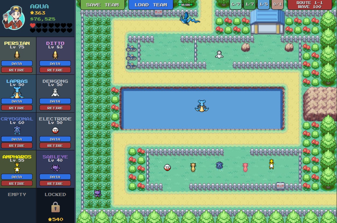Pokepath TD: Pokemon Tower Defense Game - Screenshot 3 showing product features and functionality