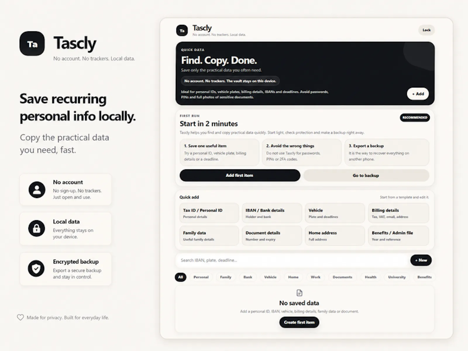 Tascly screenshot 1