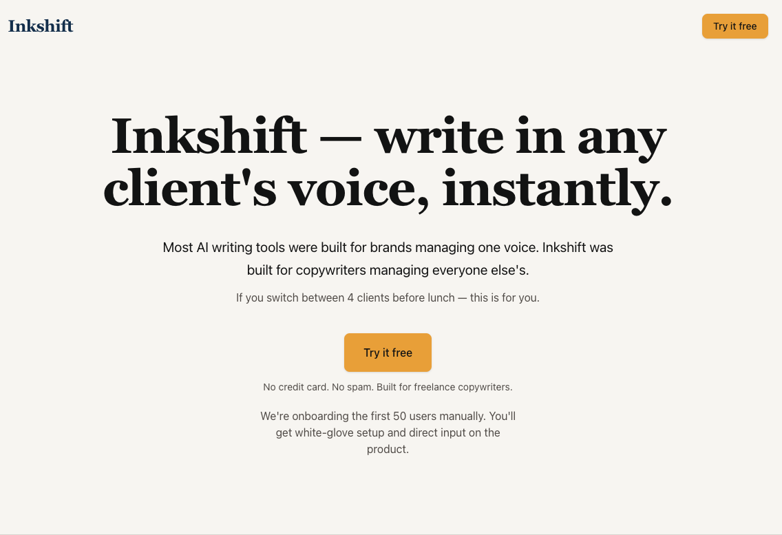 Inkshift