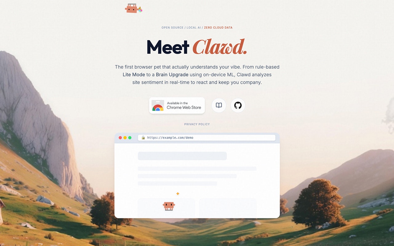 Clawd: The Context-Aware Browser Pet gallery image