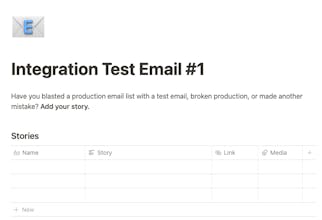 Integration Test Email #1 gallery image