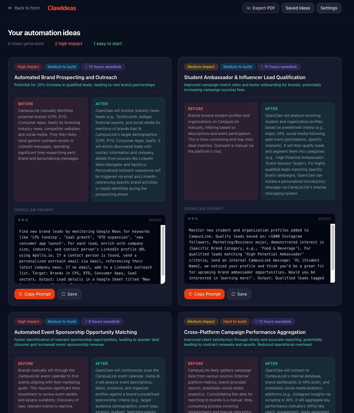 ClawIdeas gallery image