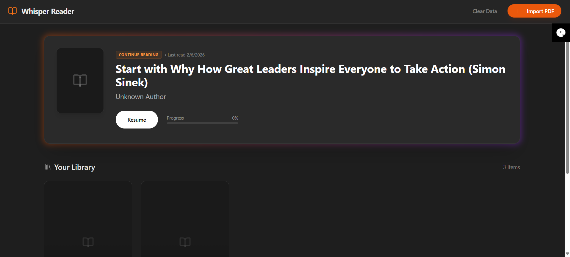 Whisper Read - Main product screenshot demonstrating key features and user interface