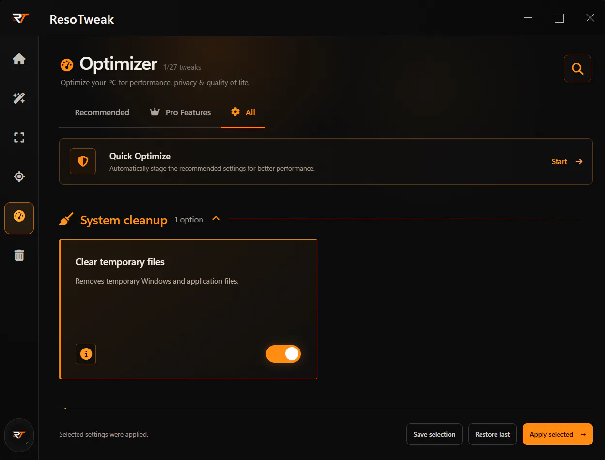ResoTweak — Your PC. Ready when you are. gallery image
