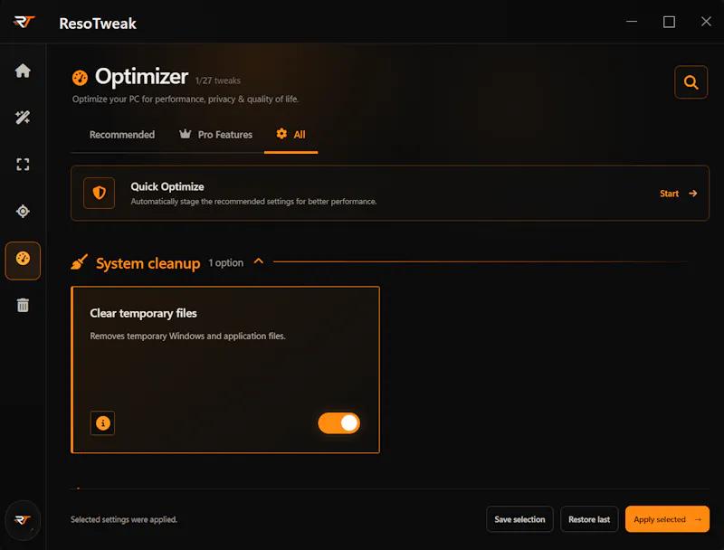 ResoTweak — Your PC. Ready when you are. screenshot 4