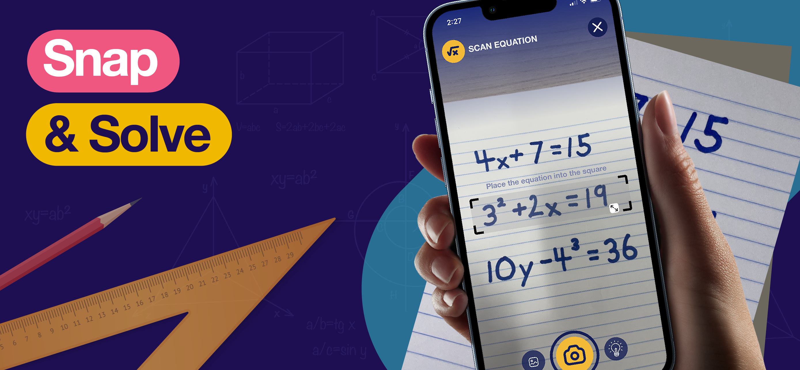 Aplicación de solucionador de tareas - Respuestas matemáticas media 1