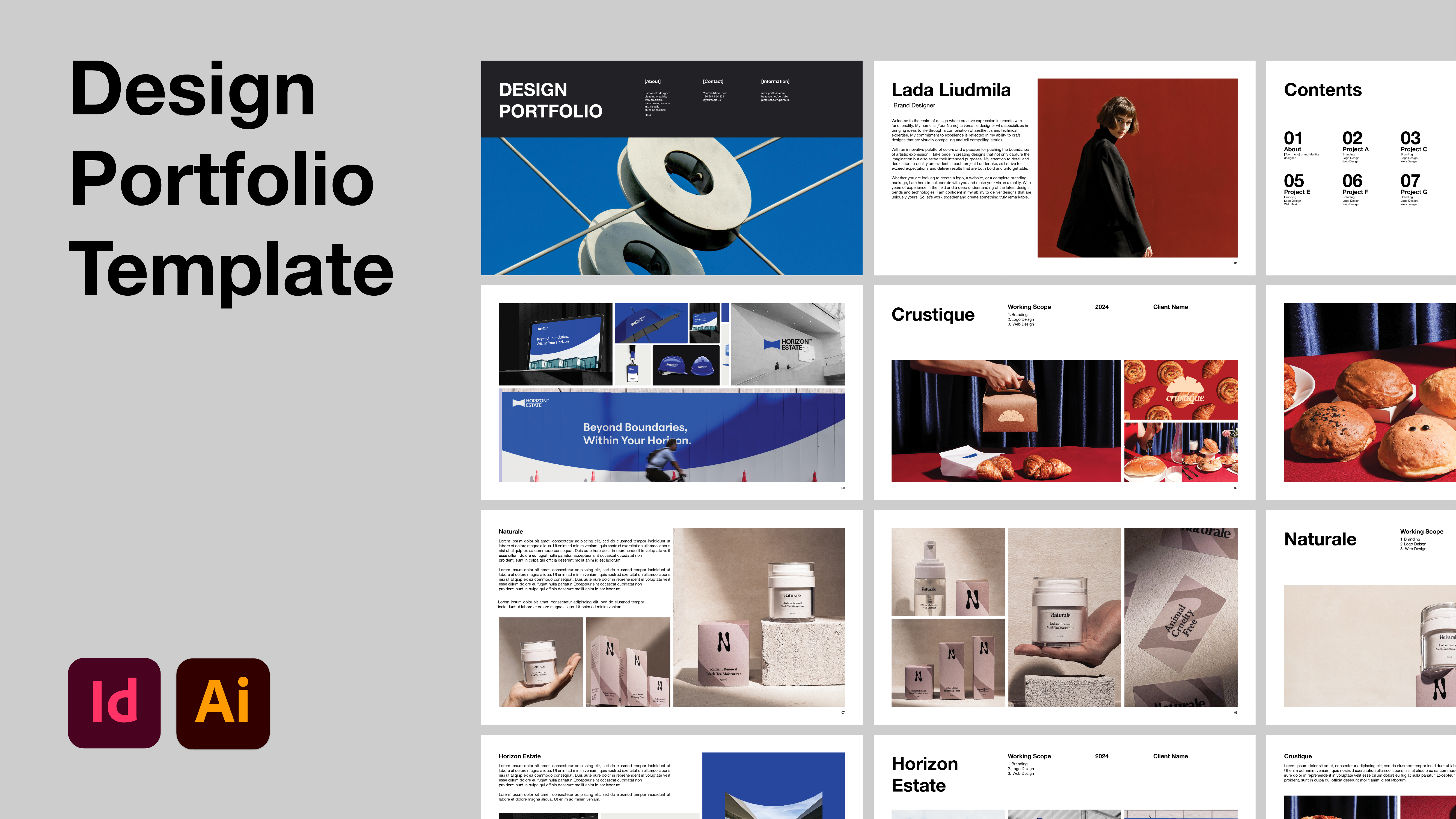 Modello di portafoglio di progettazione media 1