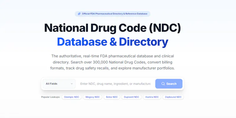 NDC Database screenshot 1