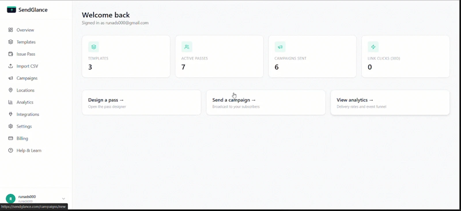 SendGlance screenshot 1 (video preview)