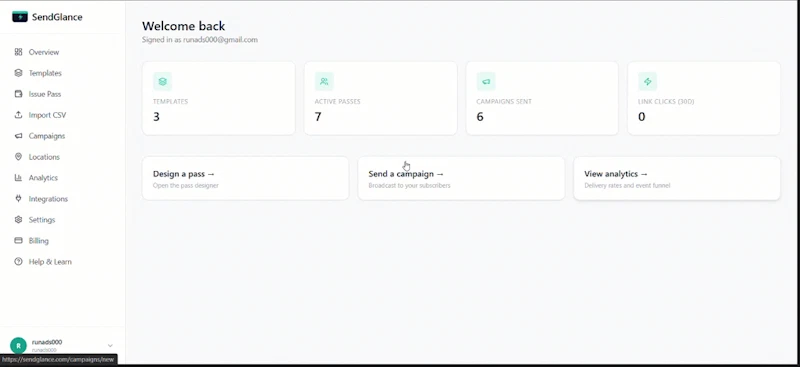 SendGlance screenshot 1 (video preview)
