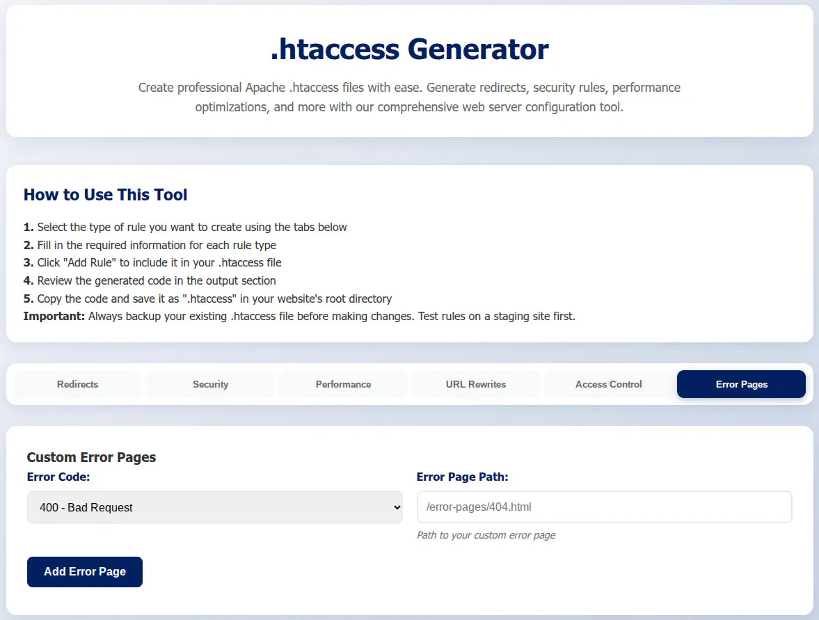 .htaccess Generator gallery image