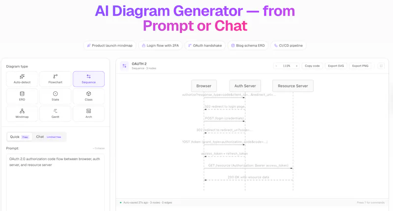 text2diagram screenshot 4