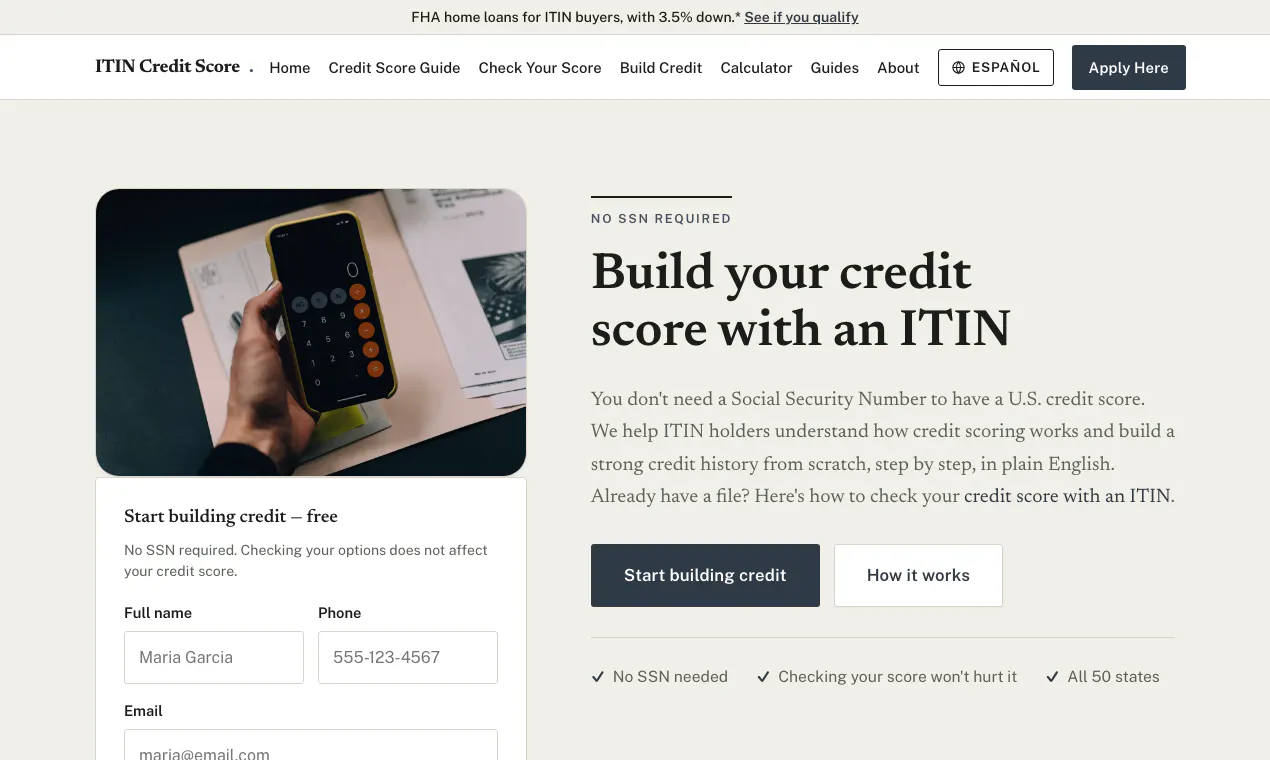 ITIN Credit Score gallery image