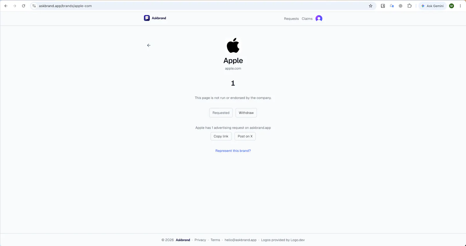 Askbrand screenshot 3