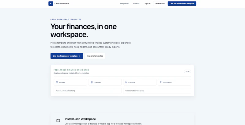 Cash Workspace screenshot 1
