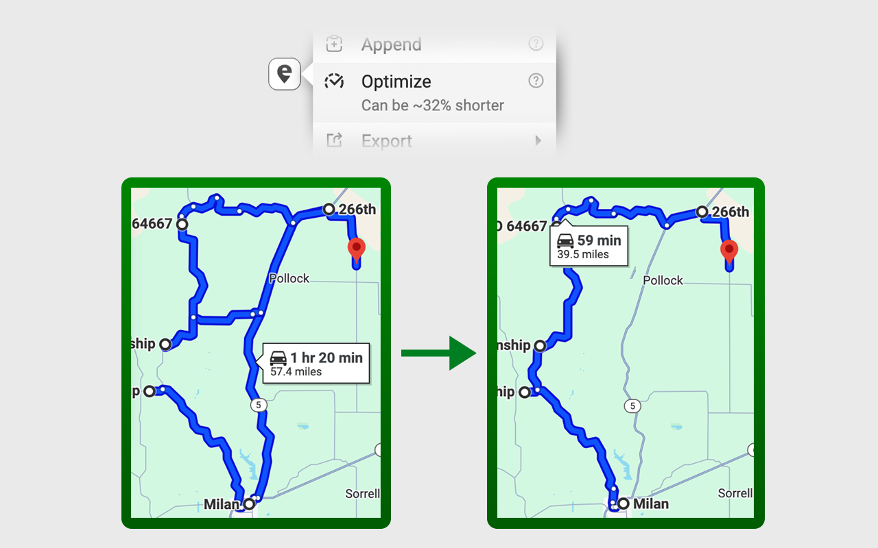 Google Maps Extended Routes gallery image