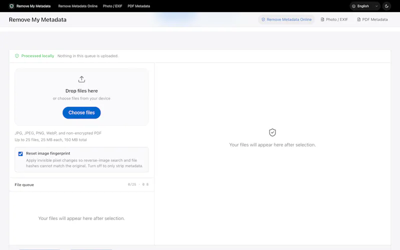 Remove My Metadata screenshot 4