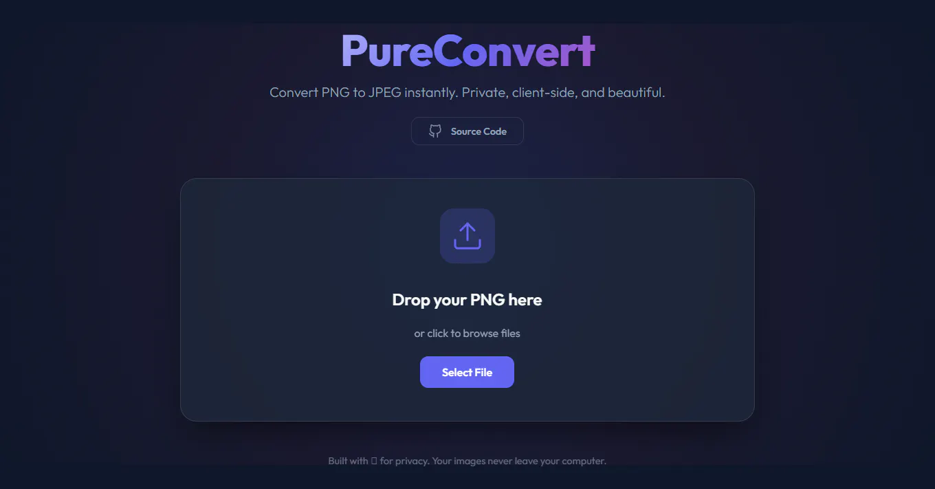 PNG to JPEG Convertor のプロダクトバナー