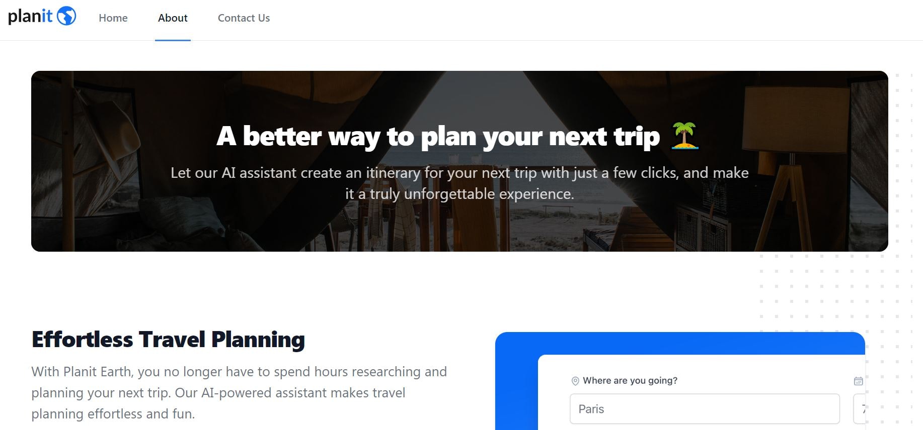 startuptile Planit Earth-Your AI-powered travel planner