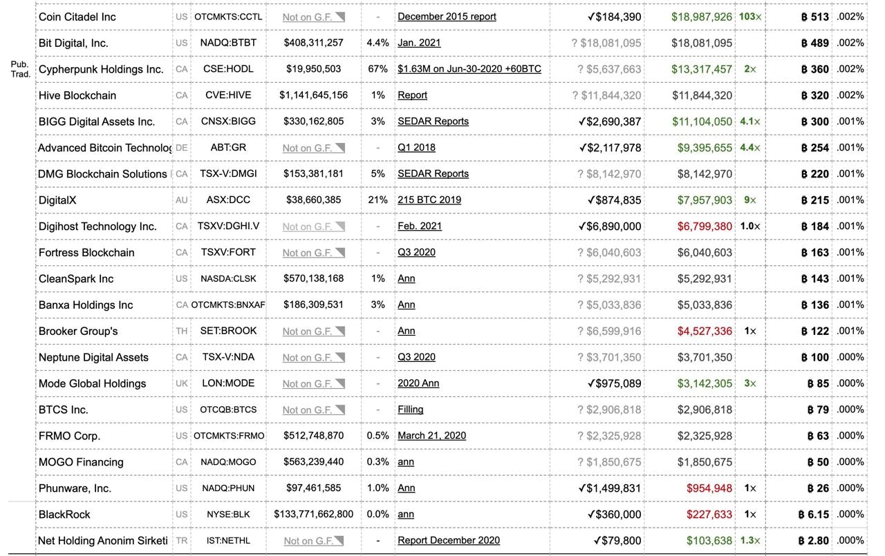 Bitcoin Treasuries .net gallery image