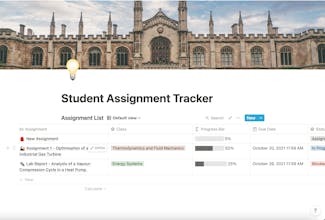 Student Assignment Tracker with Notion. gallery image