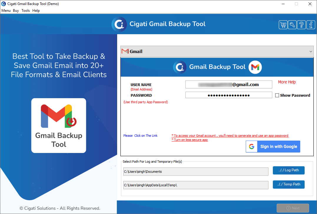Gmail Backup Software - A comprehensive solution to backup all the Gmail items. media 1
