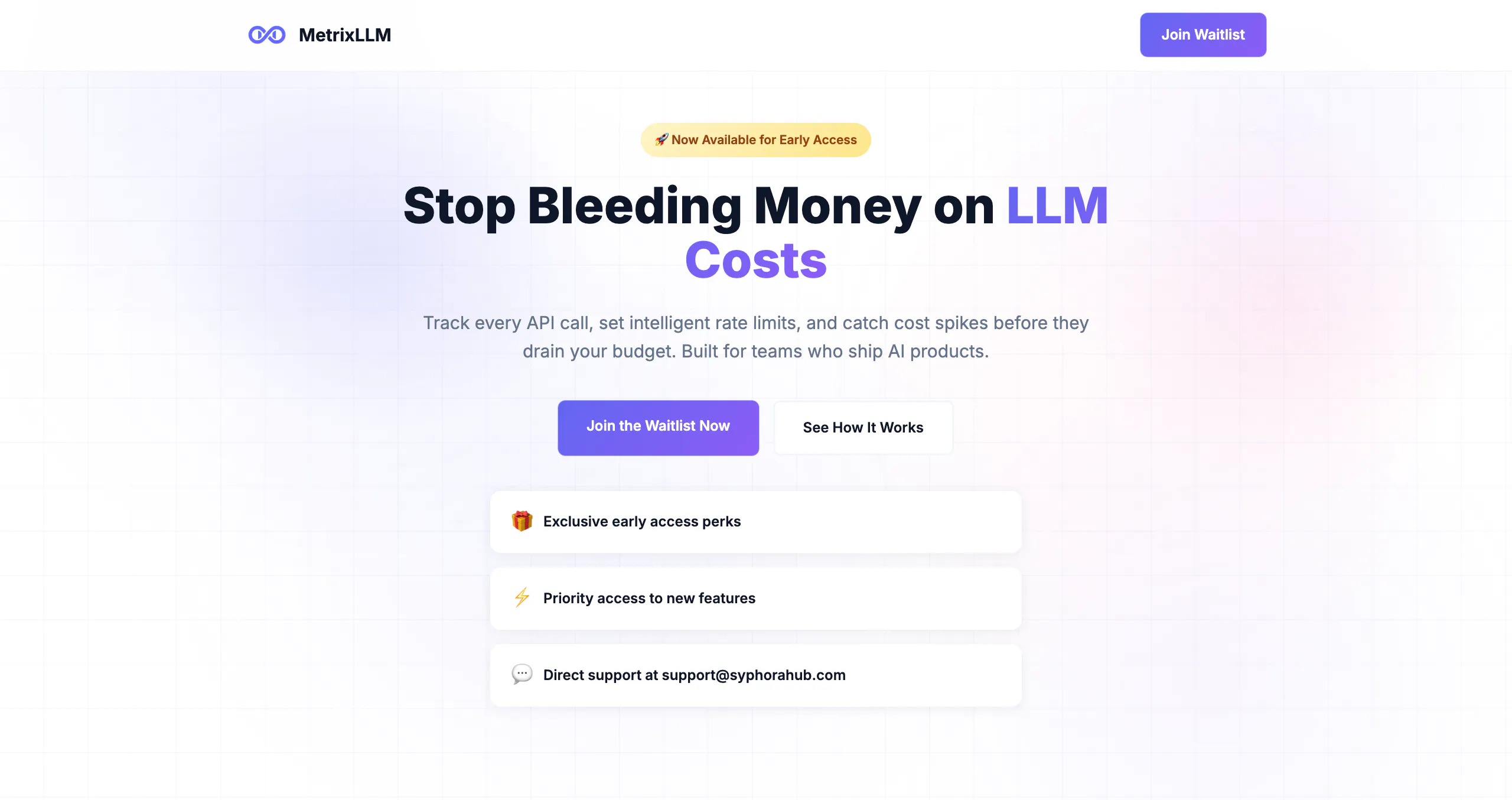 MetrixLLM 제품 배너