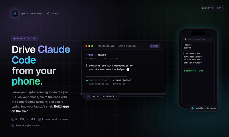 Share Terminal screenshot 2