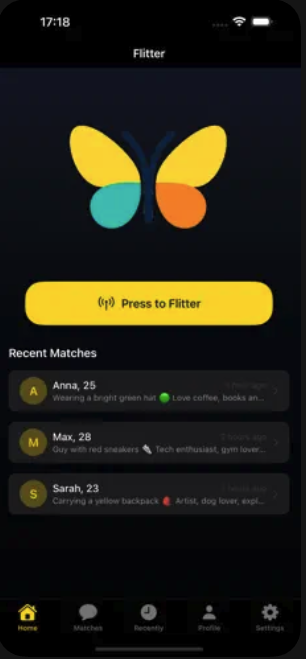 Flitter - Screenshot 2 showing product features and functionality