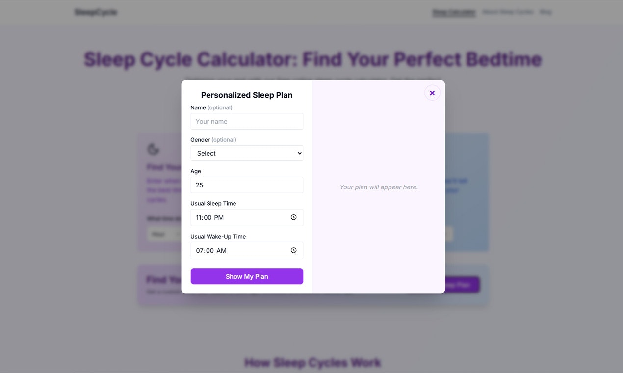 Calculadora del ciclo del sueño - Encuentra tu hora de acostarse perfecta y tiempo de vigilia media 1