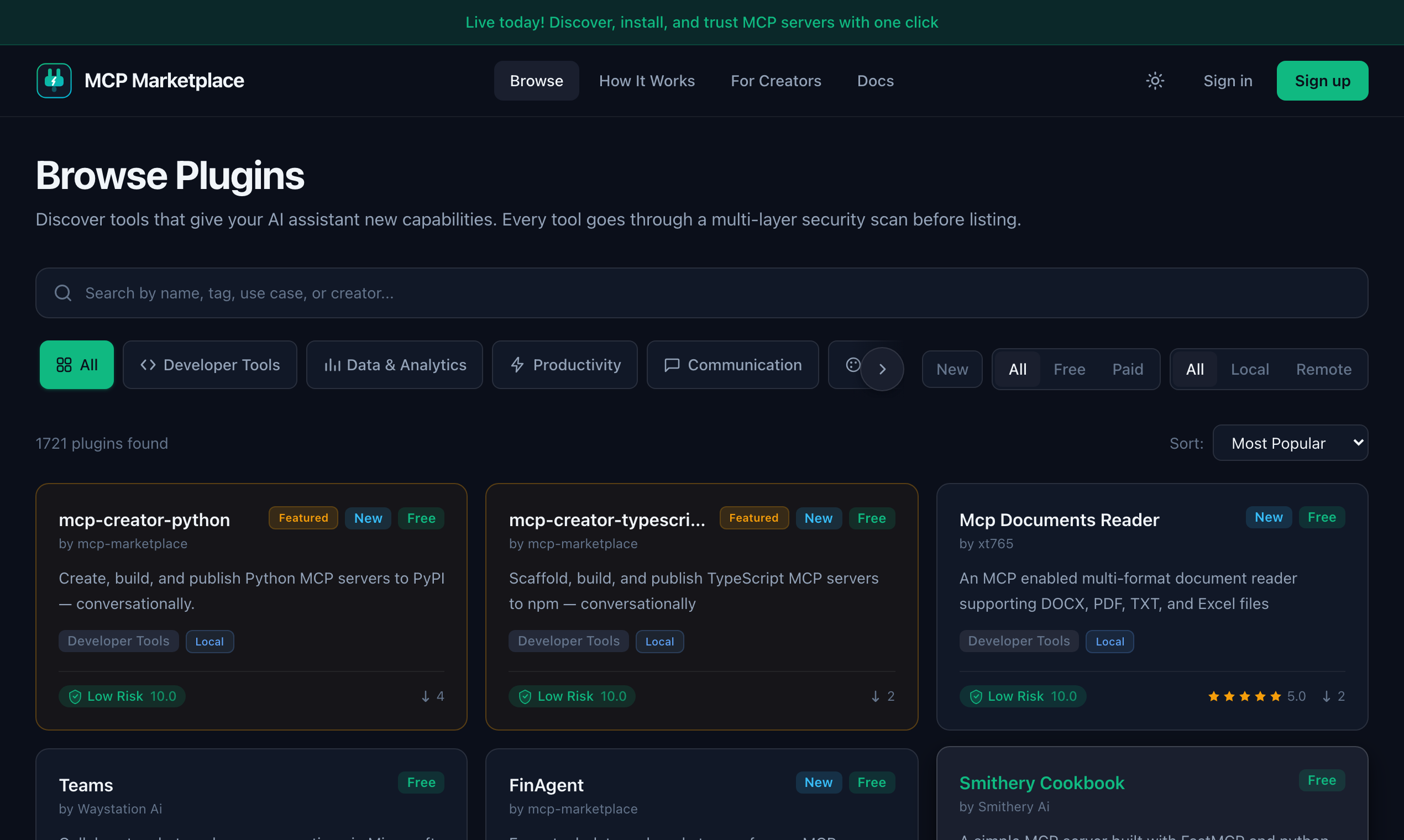 MCP Marketplace gallery image