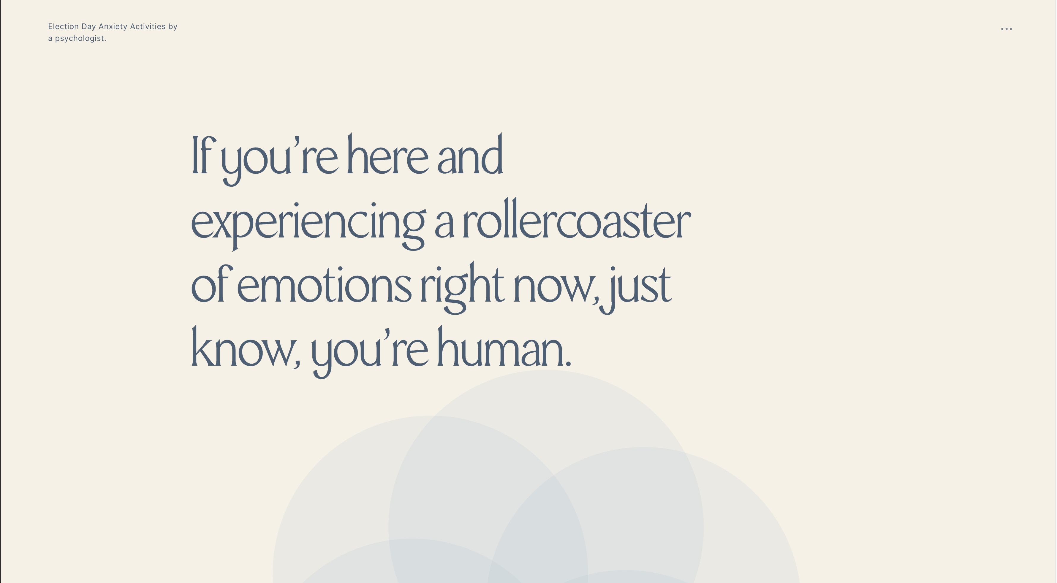 Election Anxiety Space gallery image