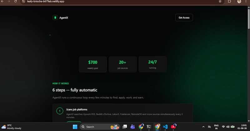 AgentX CEO screenshot 2