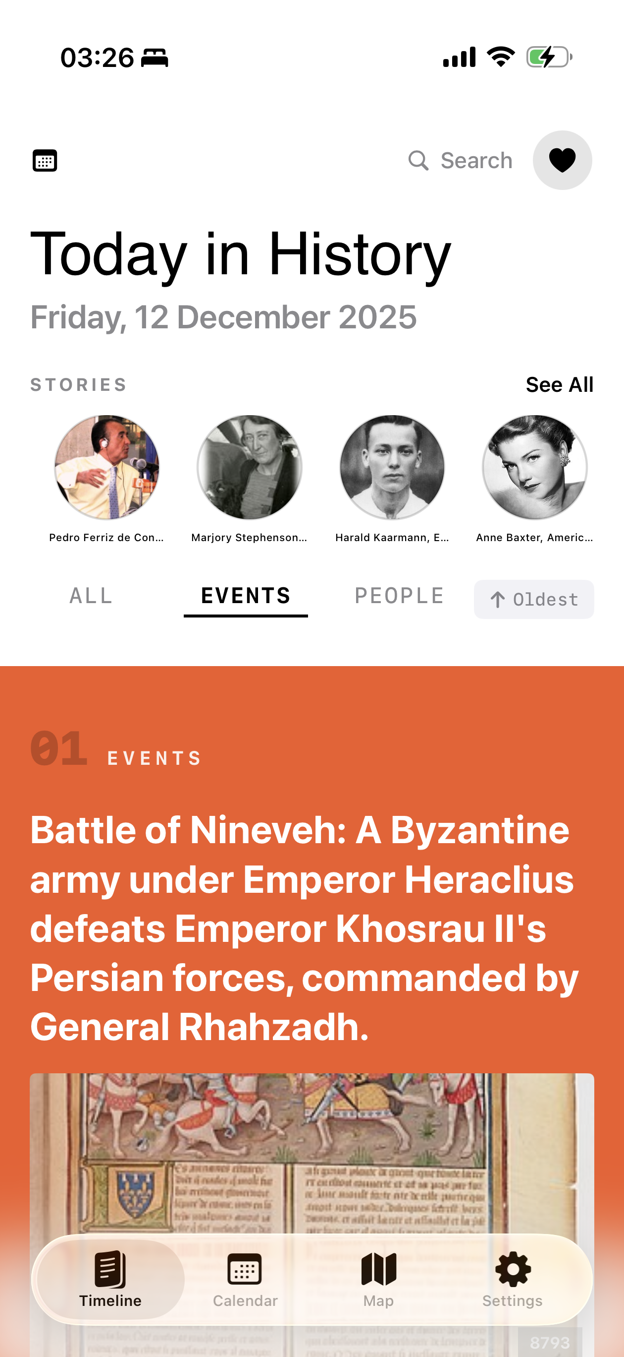 Daily History - Main product screenshot demonstrating key features and user interface