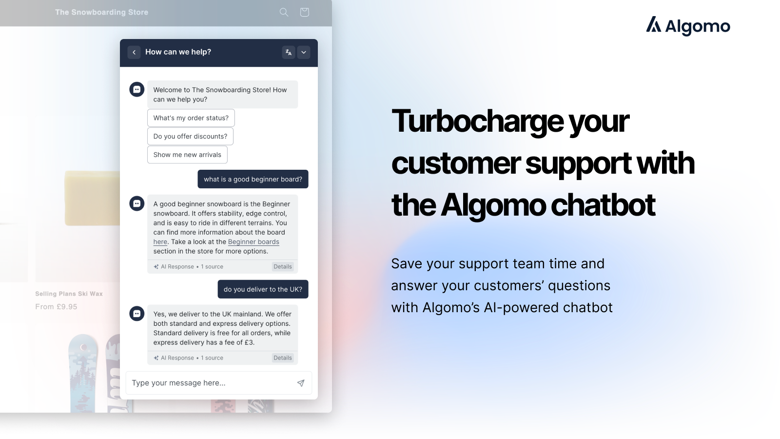 Algomo - Crea istantaneamente il chatbot personalizzato da chatgpt per il tuo sito Web media 2