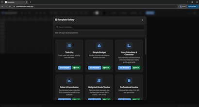 Spreadsheet gallery image
