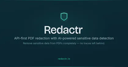 Redactr - API-First PDF Redaction gallery image