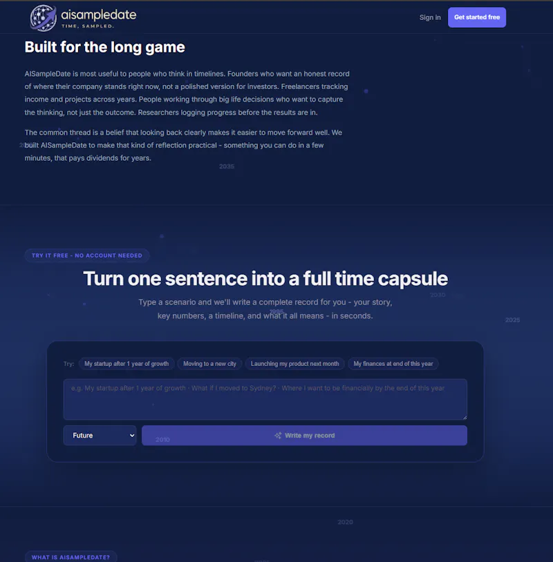 AI Sample Date screenshot 2