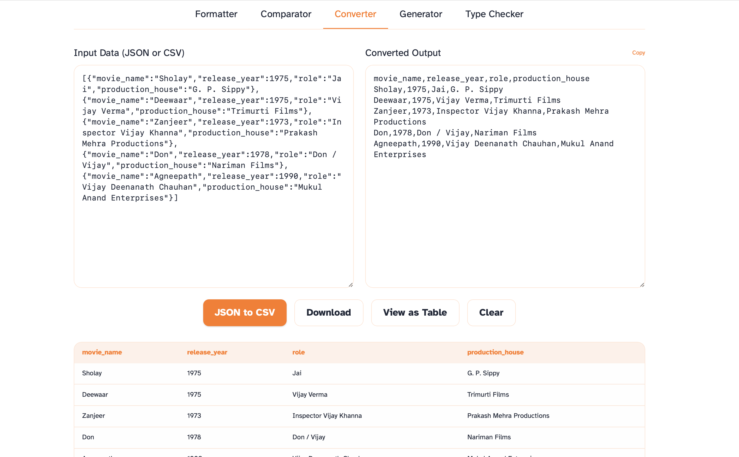 JSON-JS Tools - Screenshot 3 showing product features and functionality