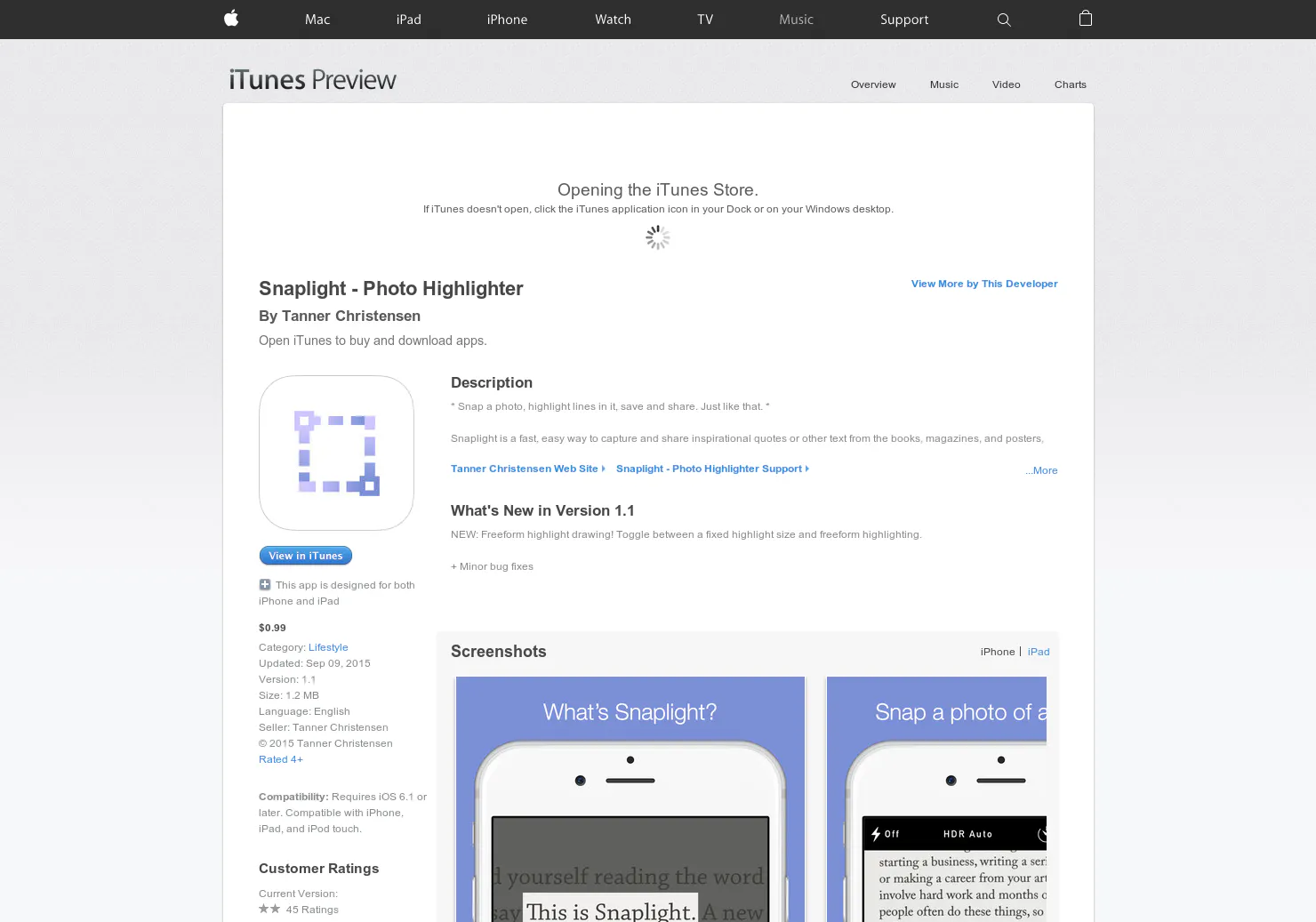 Snaplight for iOS