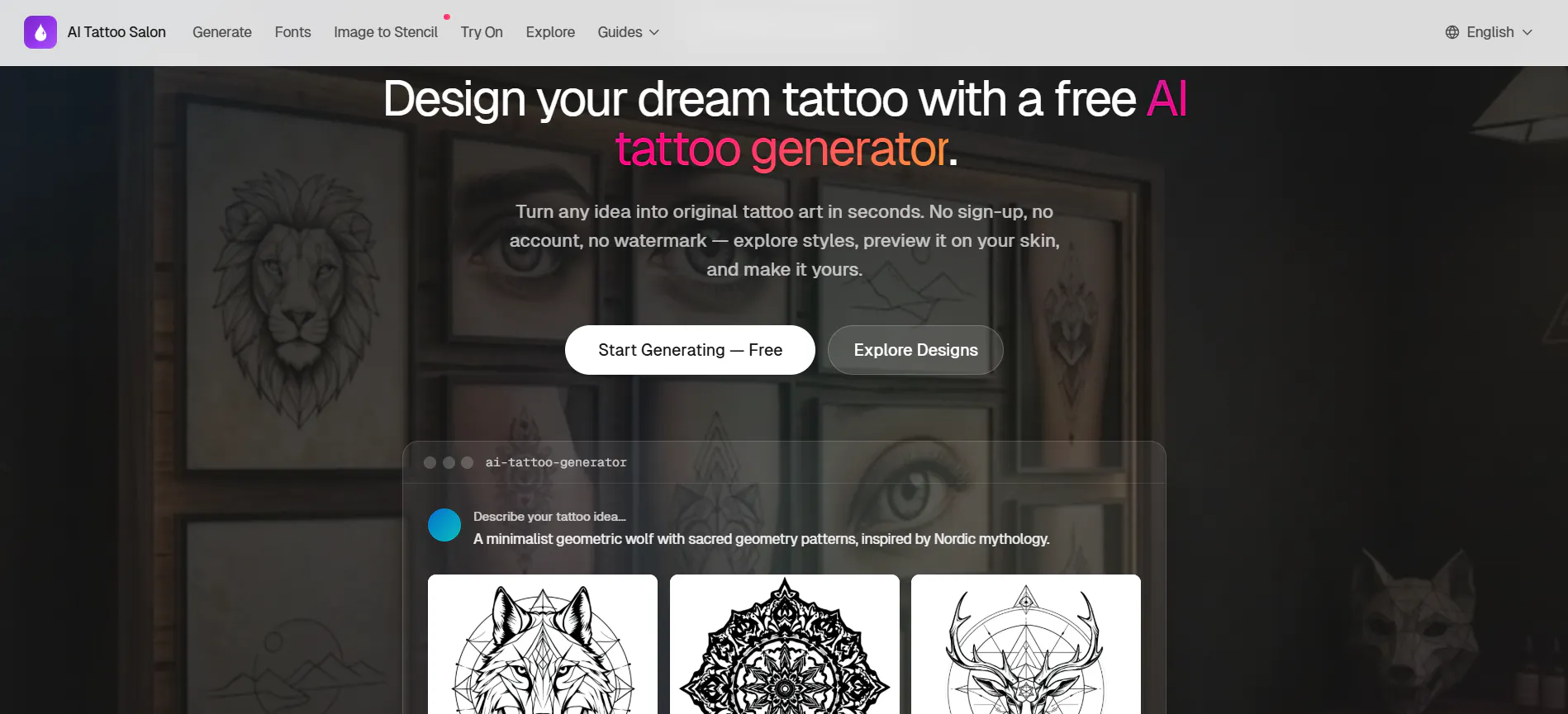 AI Tattoo Salon gallery image