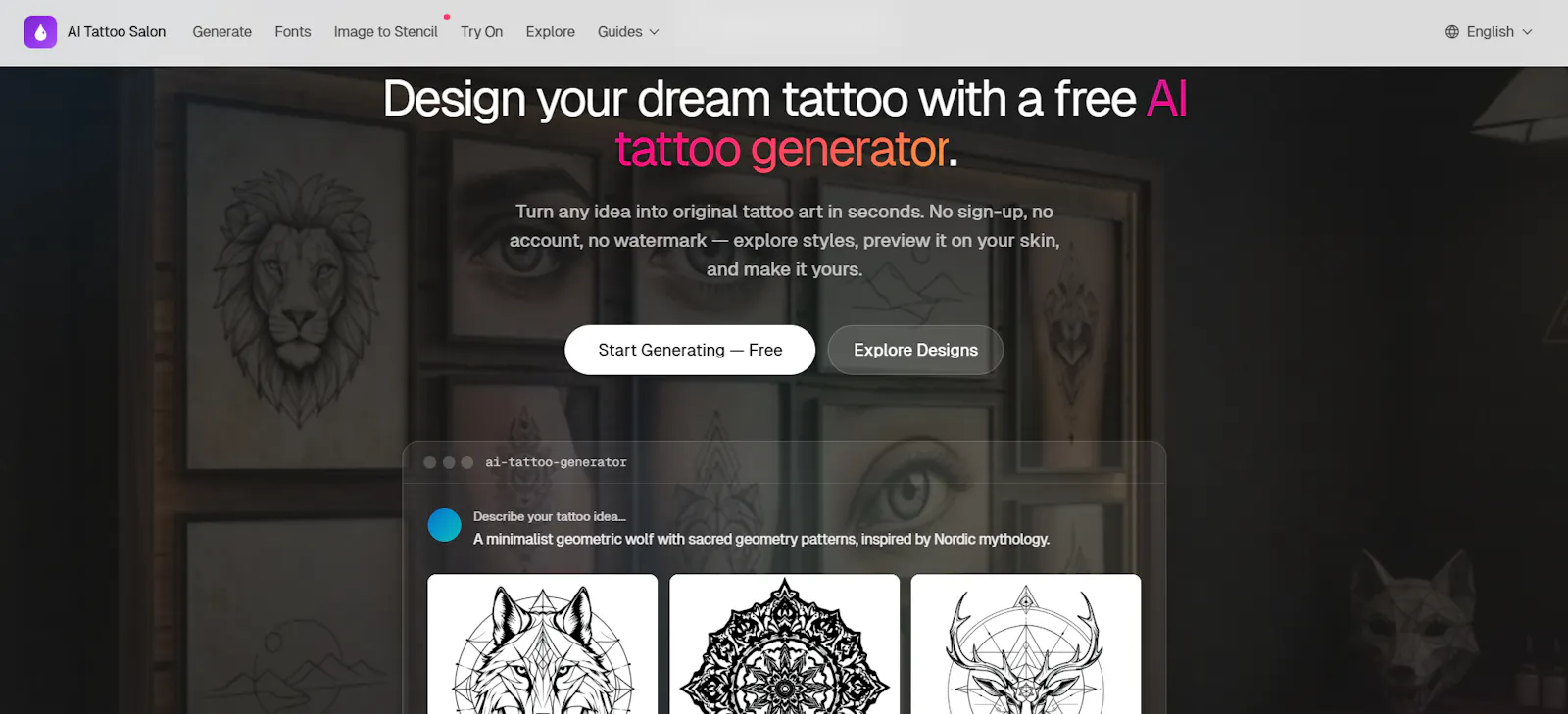 AI Tattoo Salon screenshot 1