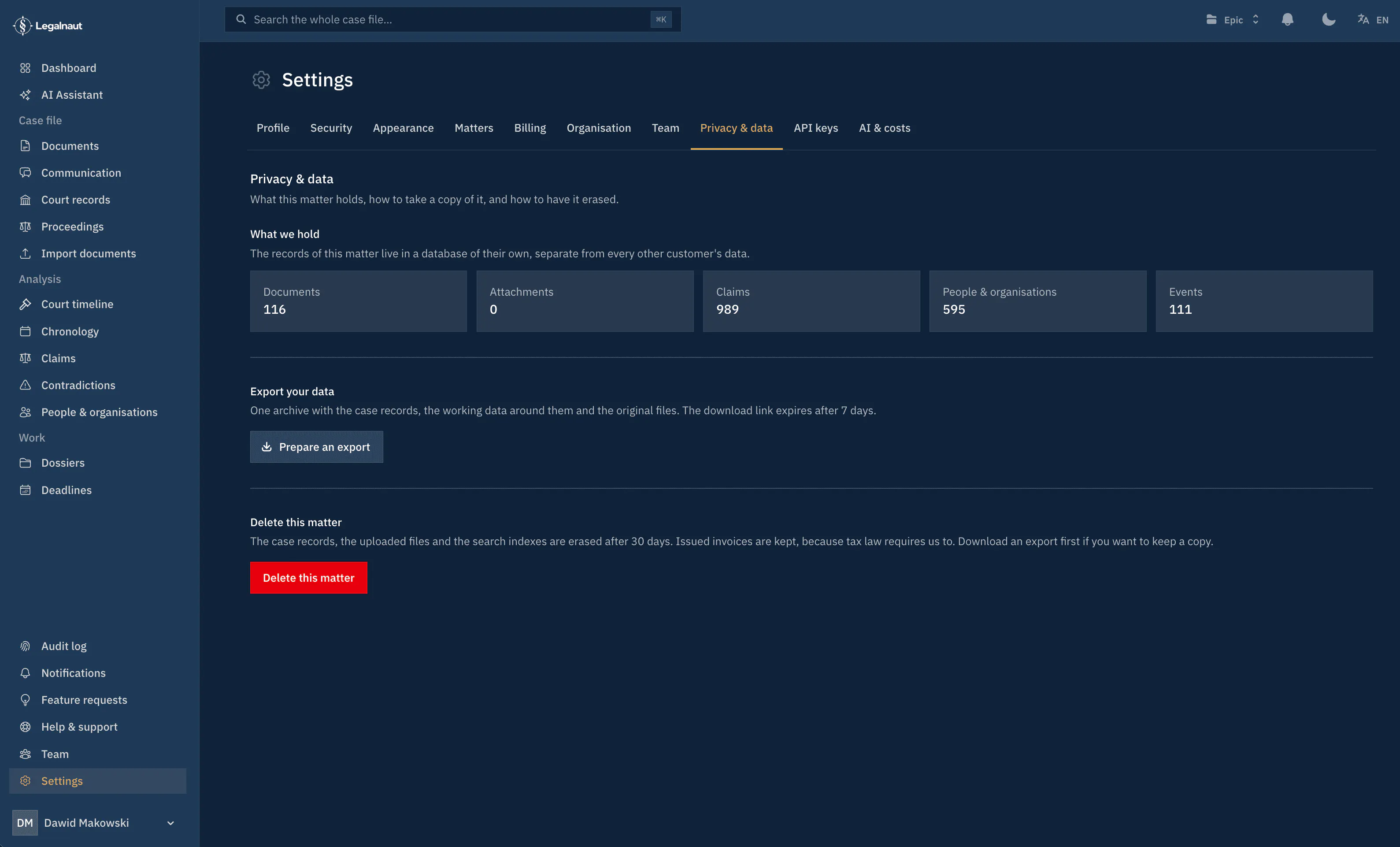 Legalnaut: AI Litigation & Case Analysis gallery image
