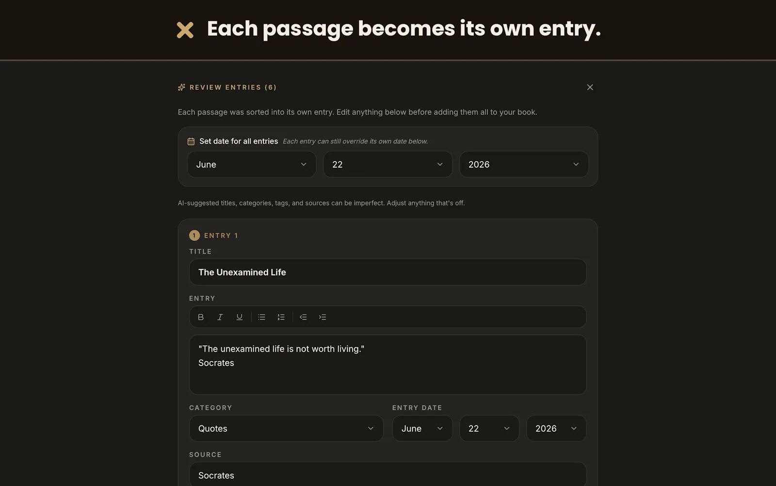 xotes, your modern commonplace book screenshot 7